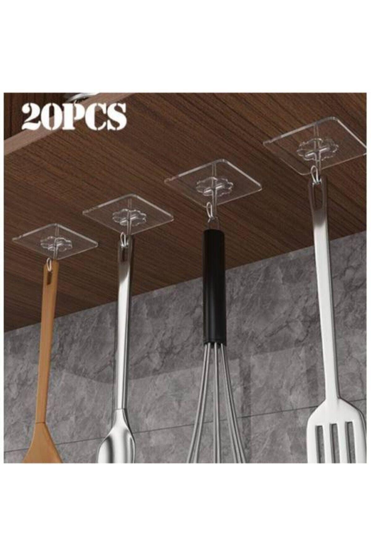 4 Pieces 6x6cm Transparent Strong Self