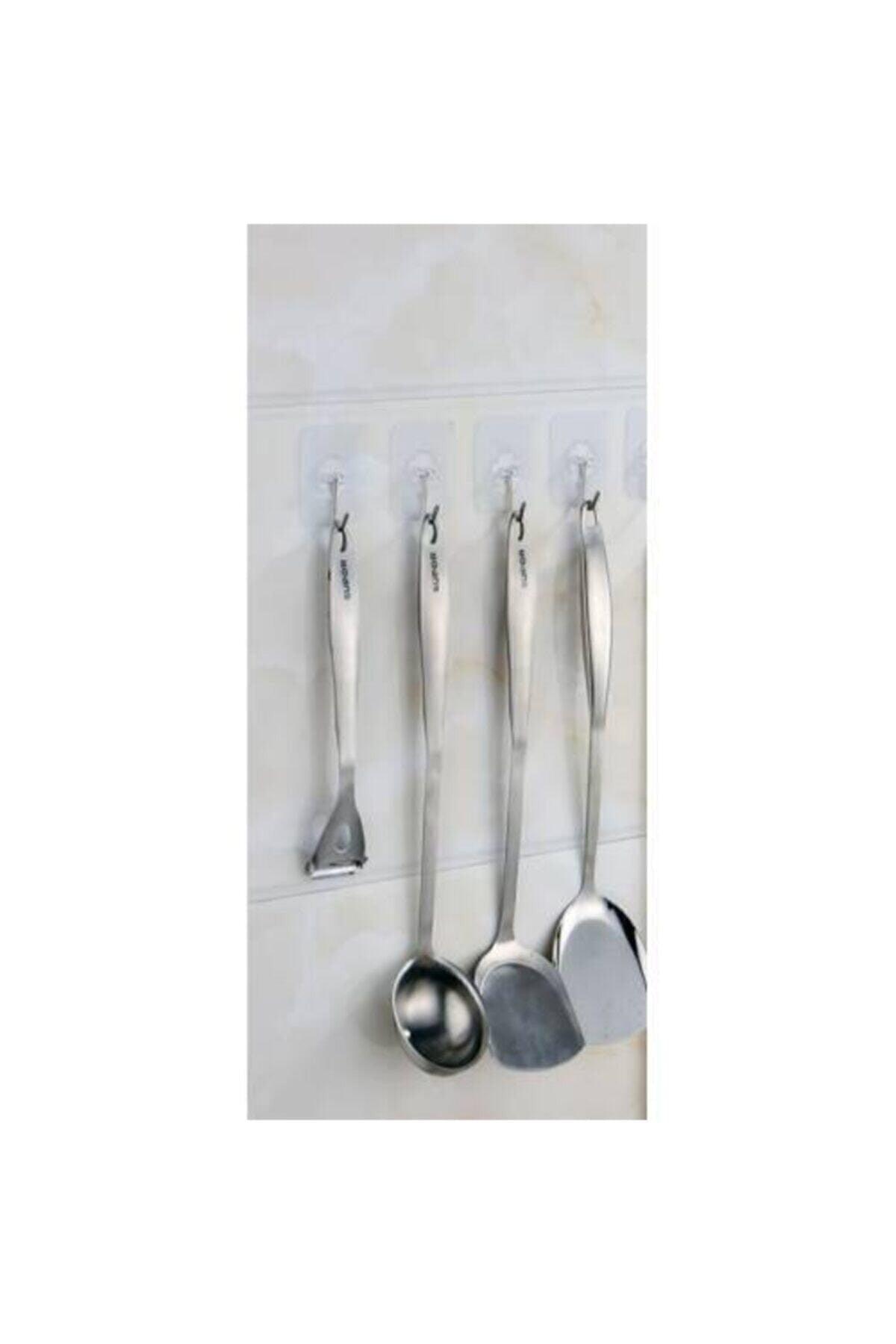 4 Pieces 6x6cm Transparent Strong Self