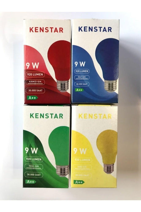 - 4 Pieces Colorful Led Bulb 9w E27 Normal Lampholder