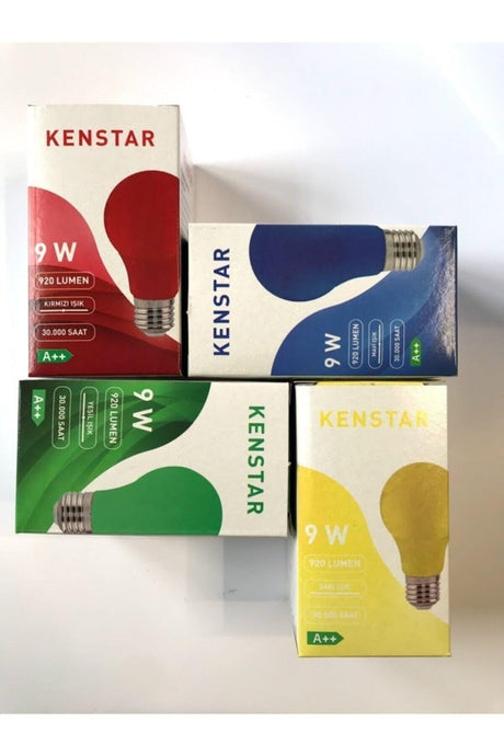 - 4 Pieces Colorful Led Bulb 9w E27 Normal Lampholder