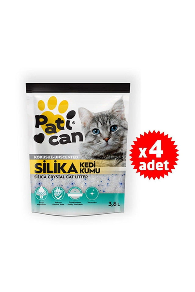 4 Pcs Silica Crystal Cat Litter 3.8 Lt