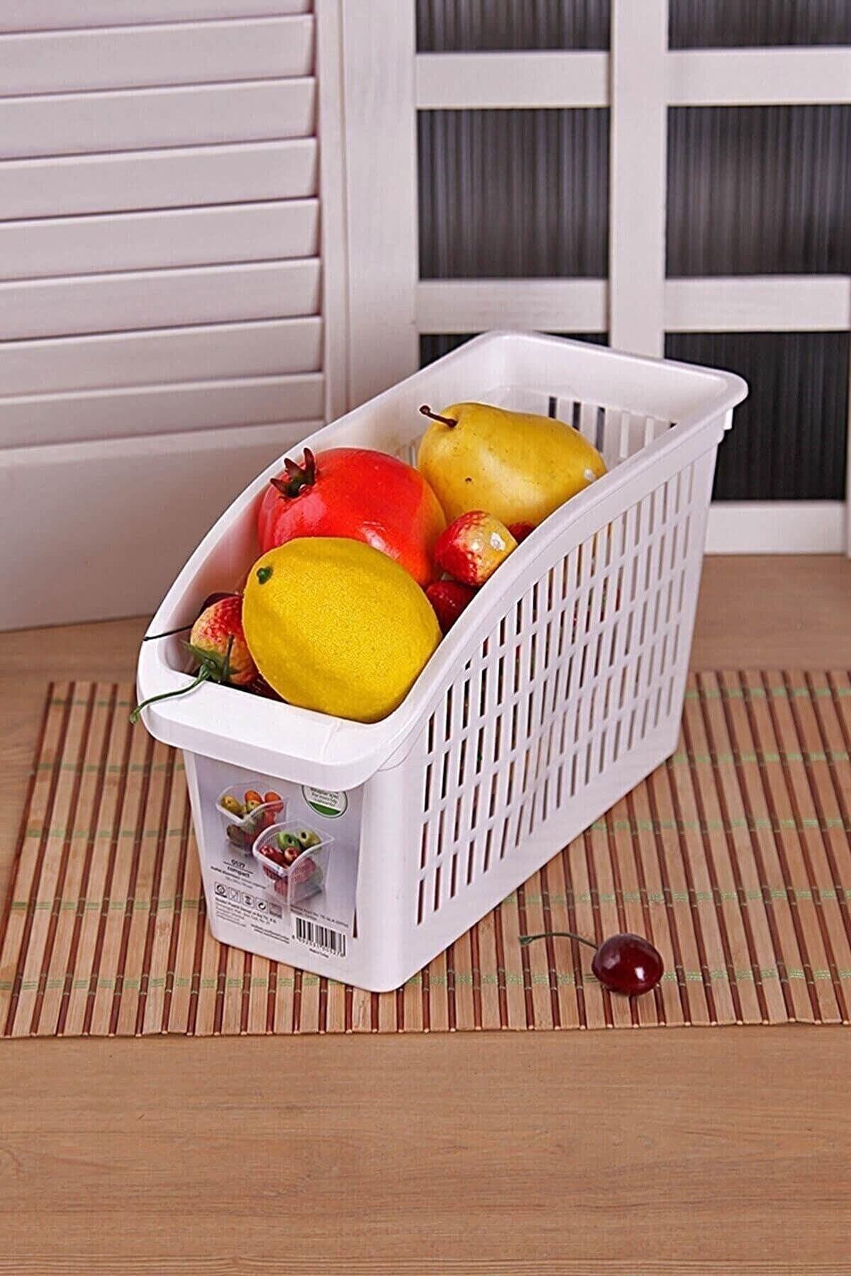 4 Pcs Gondola Refrigerator Organizer Vegetable Fruit Basket Kitchen Bathroom Under Counter Organizer - Swordslife