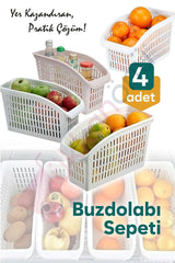 4 Pcs Gondola Refrigerator Organizer Vegetable Fruit Basket Kitchen Bathroom Under Counter Organizer - Swordslife