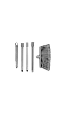 4-Piece Stainless Steel Car Cleaning Brush Set with Detachable Handles