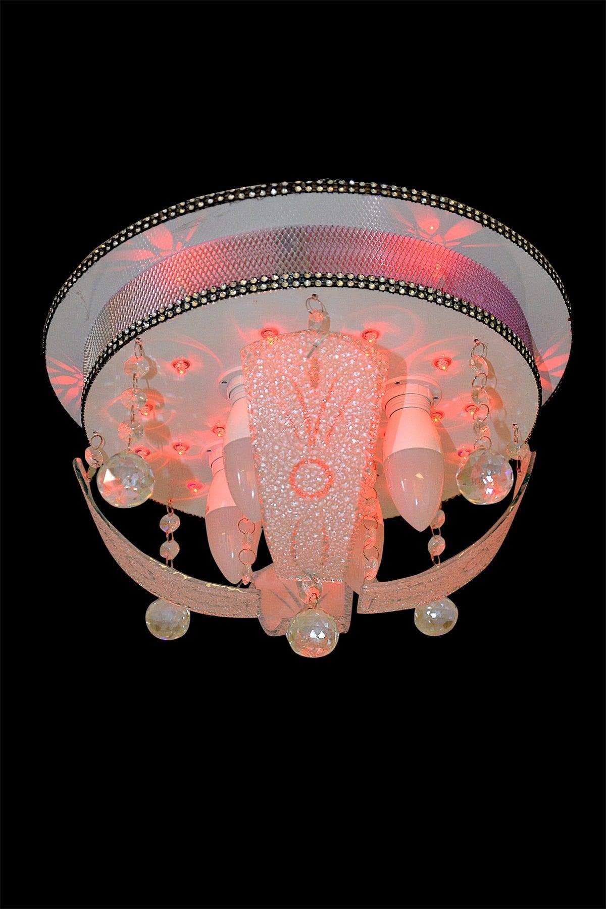 Stage Rgb Led Chandelier With 4 Sockets Double Layer Tray - Swordslife