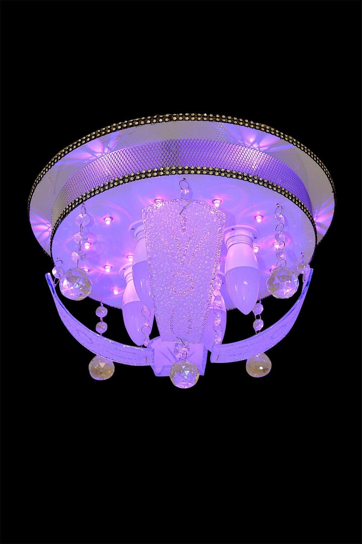 Stage Rgb Led Chandelier With 4 Sockets Double Layer Tray - Swordslife