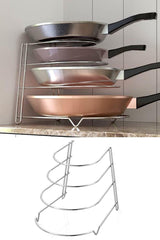 Pan And Plate Organizer For 4 Tiers Cupboard