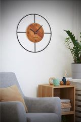 ( 40 Diameter ) Celery Wooden Silent Clock Black Ring Frame - Swordslife