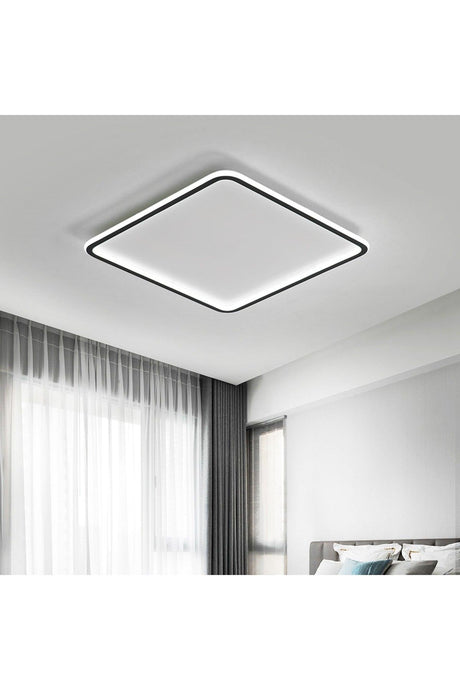 40*40 Square Plafonyer Samsung Led Chandelier Black Color Frame 4000k - Swordslife