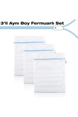 40*50 3 Pcs Laundry Washing Net Bag Washing Net Bag Colorful Zippered - Swordslife