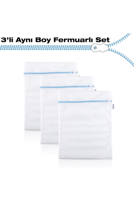 40*50 3 Pcs Laundry Washing Net Bag Washing Net Bag Colorful Zippered - Swordslife
