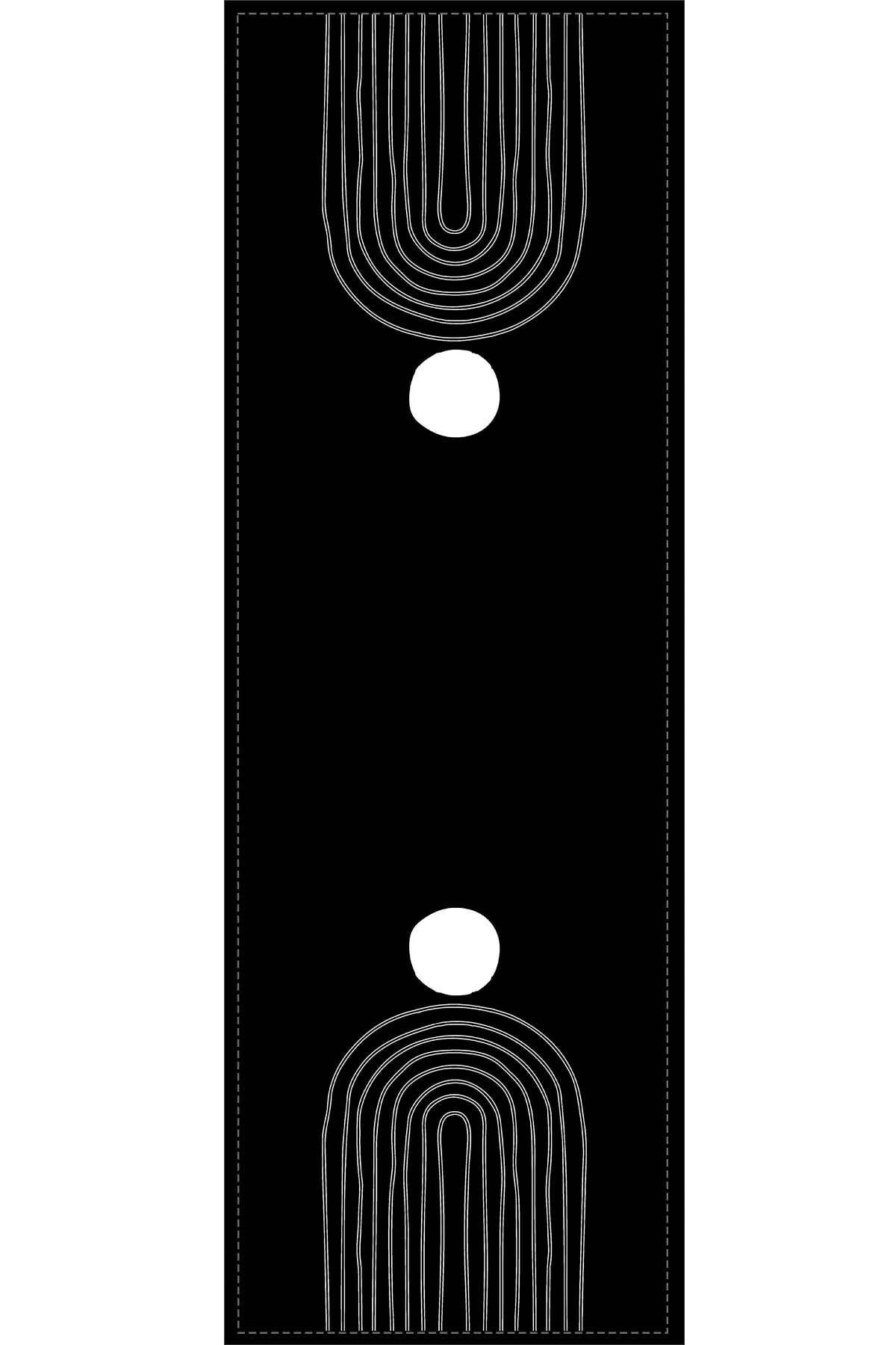 40x140cm Abstract Modern Thai Feather Suede Woven Stain Resistant Fabric Table Cloth Runner Rnr368 - Swordslife