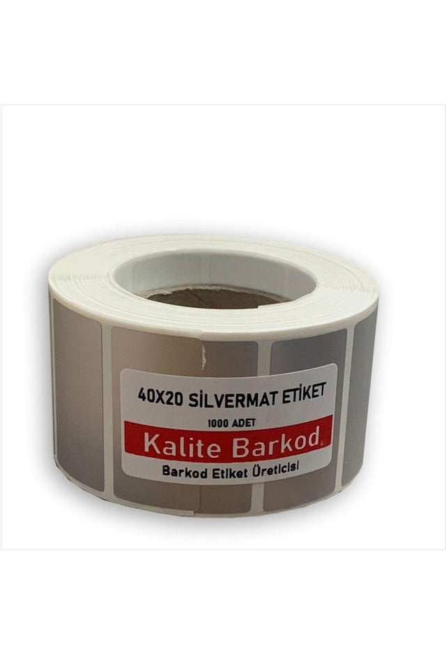 40x20 Silvermat Label | Roll Asset Label