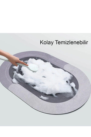 40x60 Oval Super Water Absorbent Bath Mat Diatom Ablution Mat Ban Mat - Swordslife