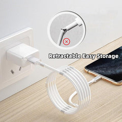 New Magic Rope Magnetic Absorption Data Cable TPE Magnetic Fast Charging Cable For Type-c Retractable Easy Storage - Swordslife