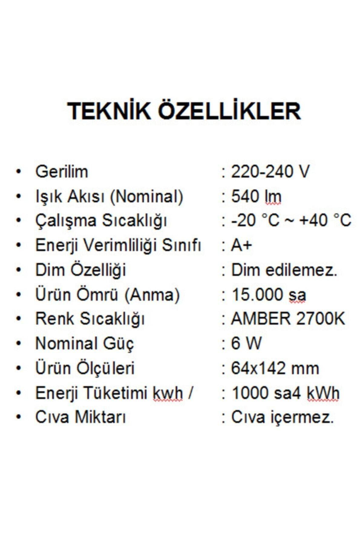 4284 6w Long Filament Rustic Bulb E27 Socket