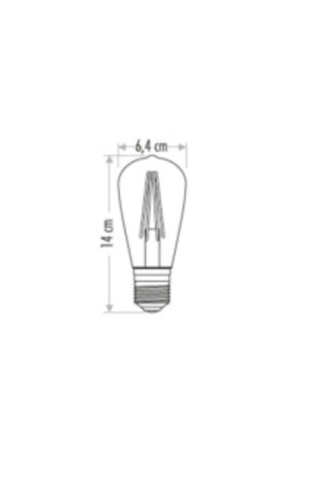 4284 6w Long Filament Rustic Bulb E27 Socket
