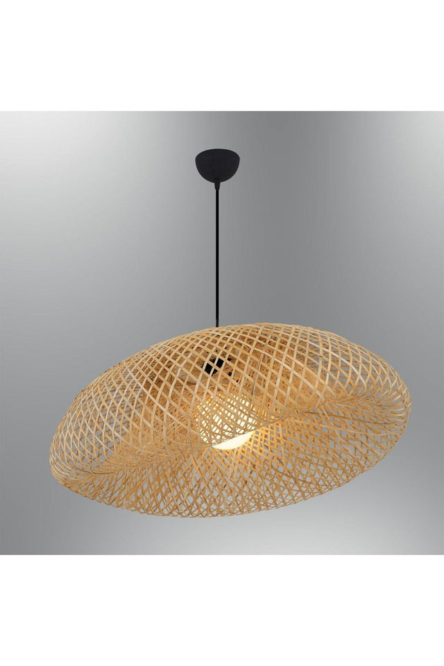 4460-35 Wicker Pendant Lamp 60x45x20 Cm Bamboo - Swordslife