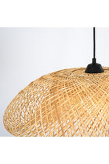 4460-35 Wicker Pendant Lamp 60x45x20 Cm Bamboo - Swordslife