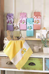 45x65 100% Cotton 6 Pieces Canvas Embroidered Kitchen