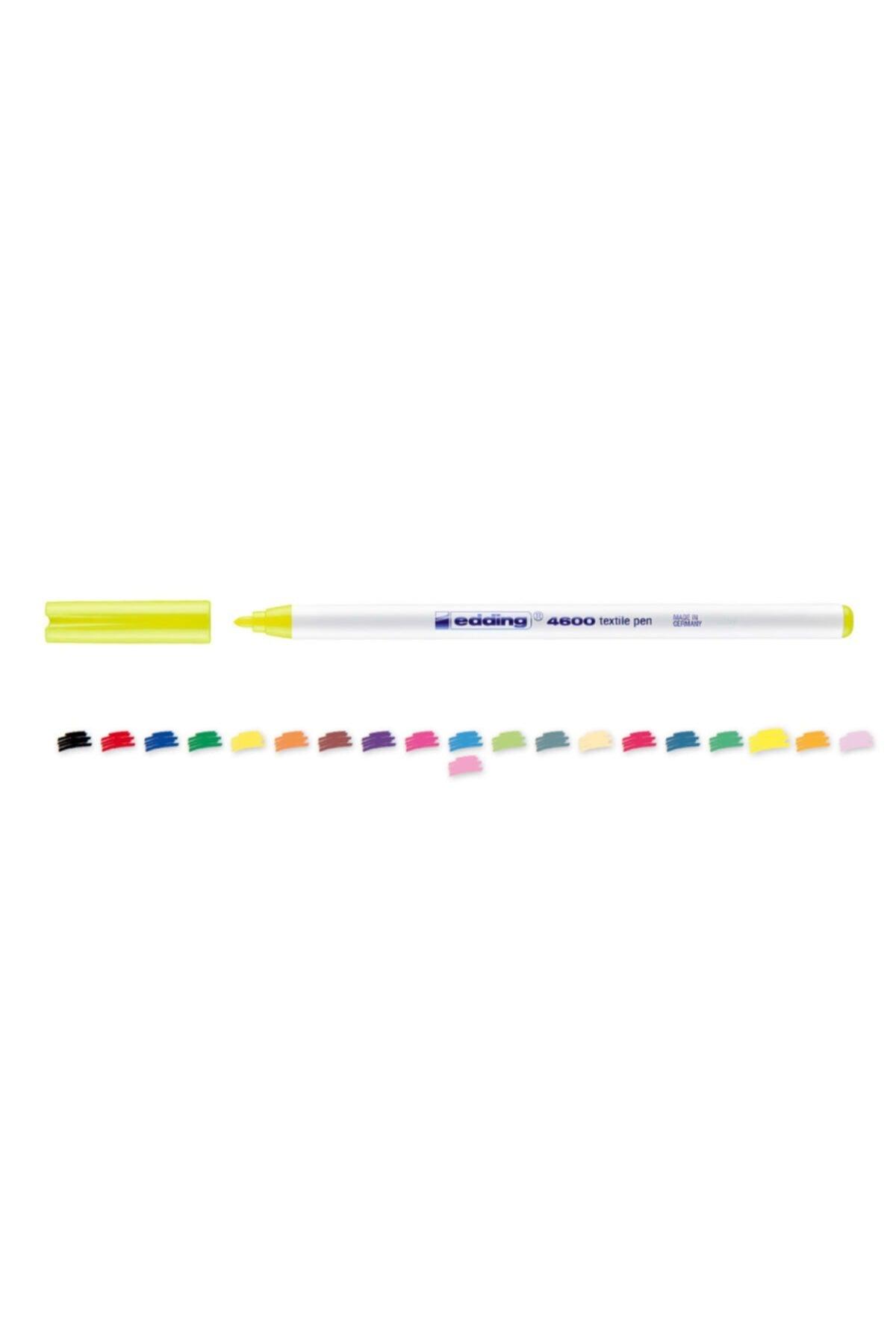 4600 Fabric Coloring Pen 1.0mm Highlighter Yellow