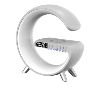 Intelligent Atmosphere Lamp Bluetooth Speaker Wireless Charger Bedside Lamp Sunrise Wake-up Lamp Polar Lamp Alarm Clock - Swordslife