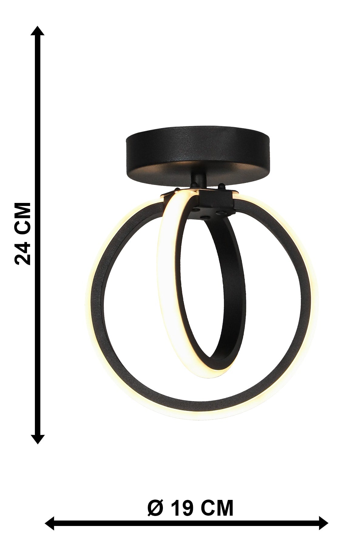 Sezen Led Ceiling Mounting Single Chandelier Black