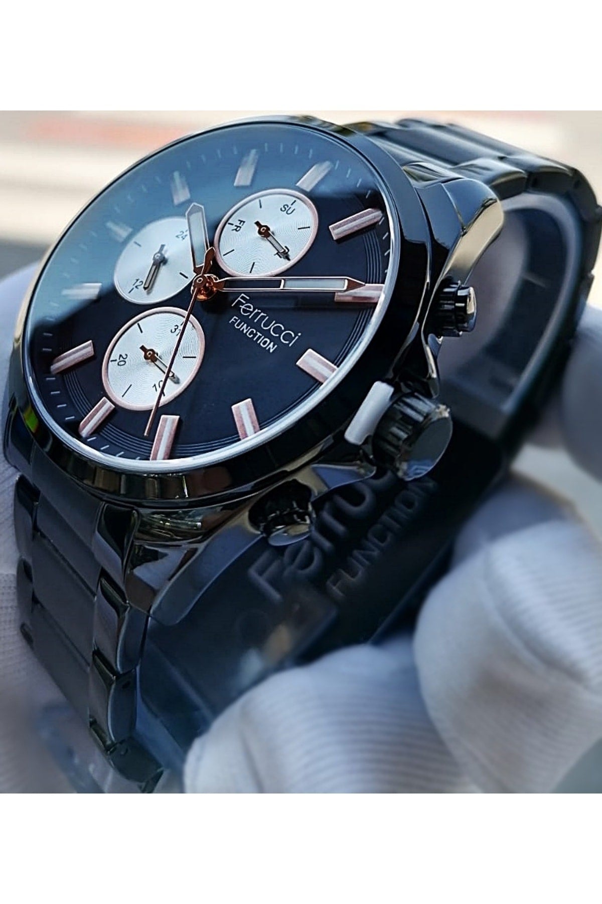 Silver Men'S Wristwatch 3 Atm Waterproof Functions Active Stainless Steel