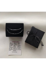 Hematite Natural Stone Morse Code Bracelet Couple Bracelet Lover Bracelet Gift