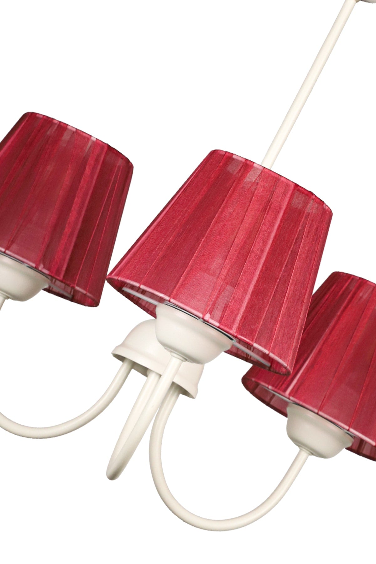 Ova 3Rd Chandelier White Claret Red Hat