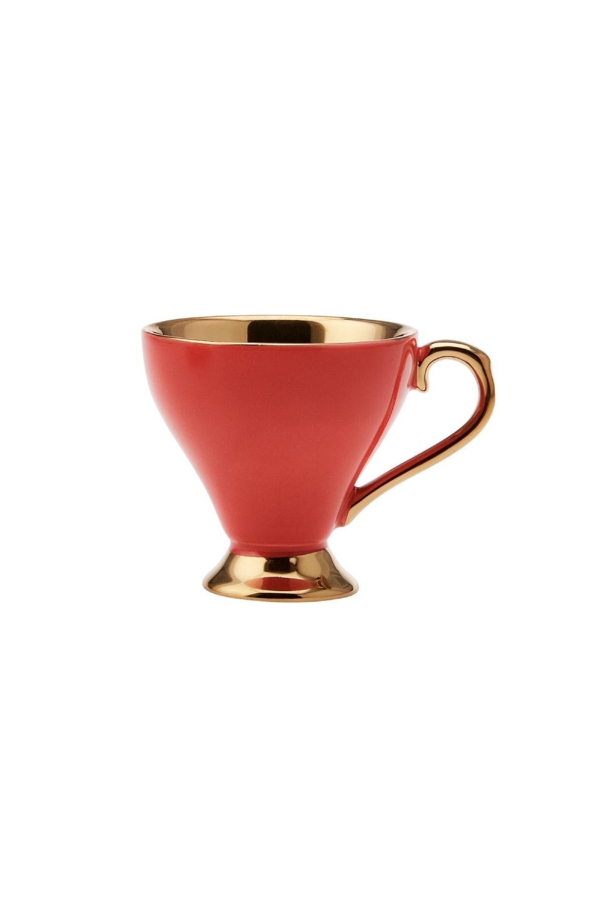 Luxuriöses rotes Set mit 6 Kaffeetassen, 90 ml