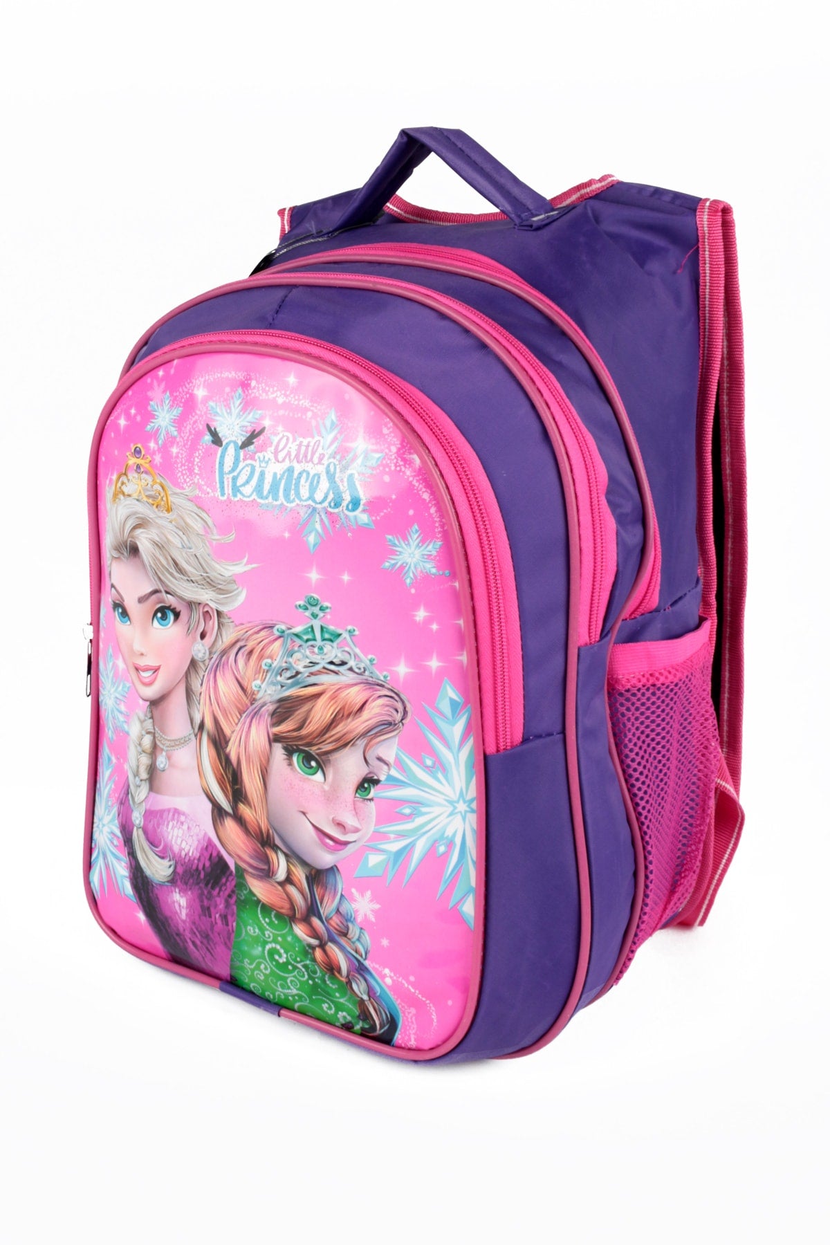 Middle School Primary School Bag and Lunch Box 3 Pockets Pad Princess Purple
