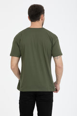 Men's Printed T-Shirt Regular Fit Khaki