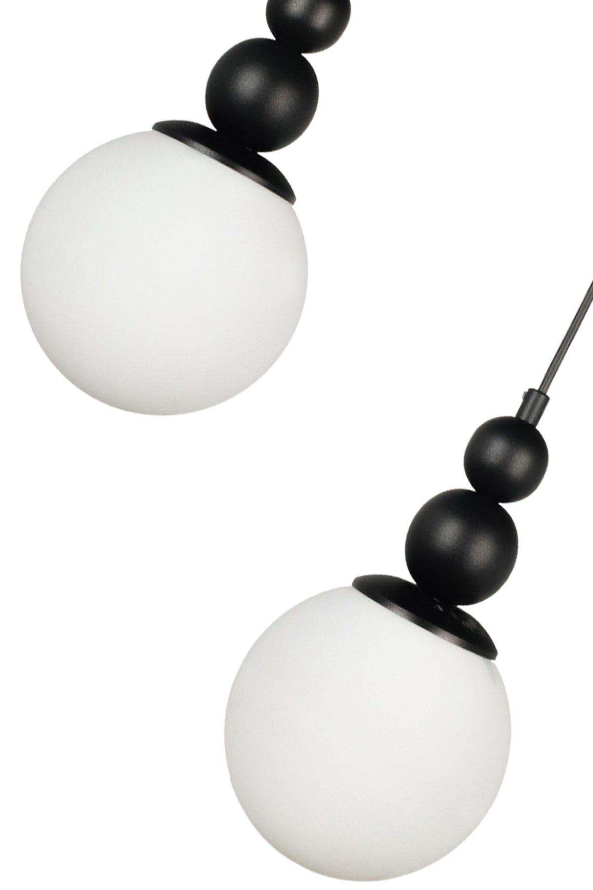 Infinite 2Nd Chandelier Black And White Glass