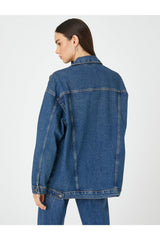 Denim Jacket Long Sleeved Pocket Detailed Shirt Collar - Swordslife