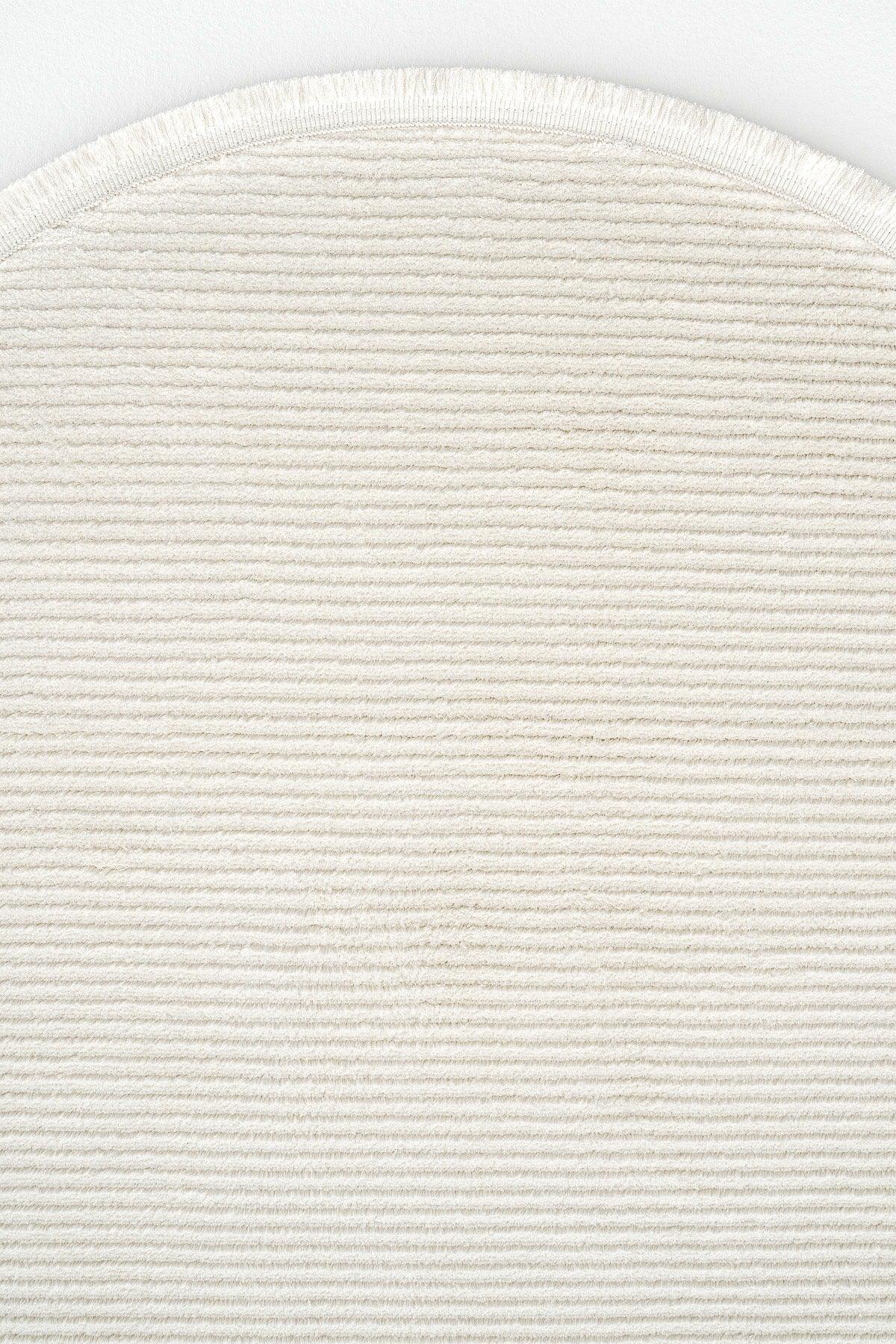 Vetrina 3601 Cream Soft Texture Carpet Rug Living Room Kitchen Hallway Cut Runner Round Machine Rug - Swordslife