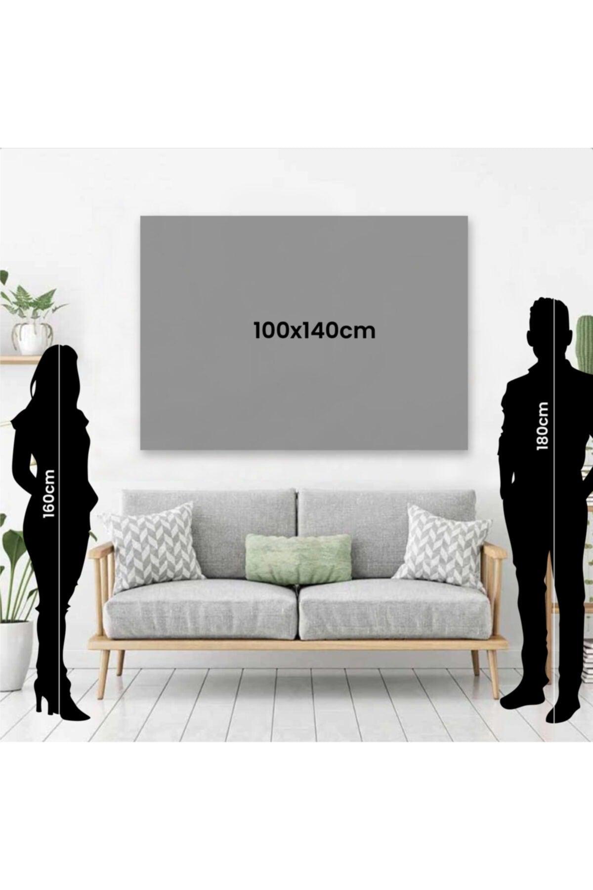 Decorative Abstract Golden Deer And Birds Surreal Canvas Wall Painting 50x70 Cm - Swordslife