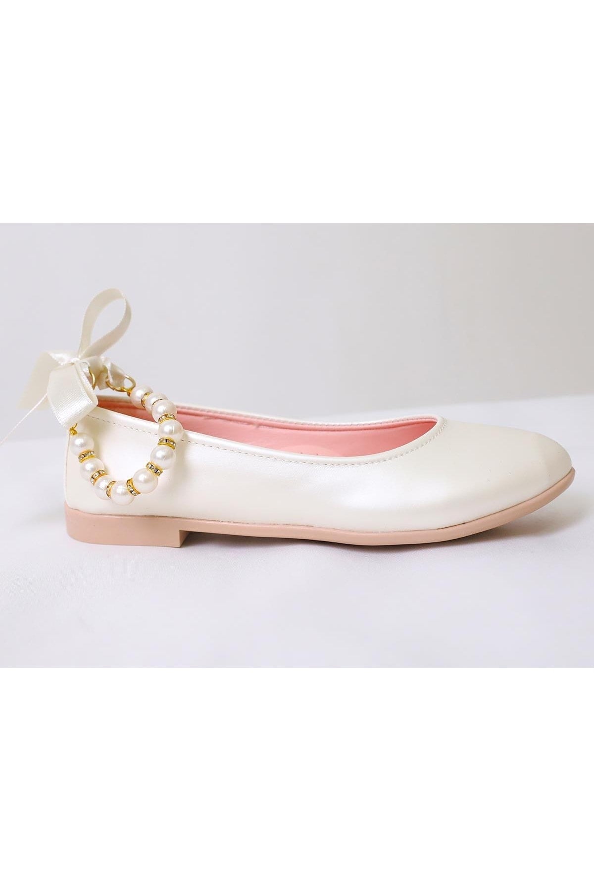 Pearl Ankle Girls Baby Flats