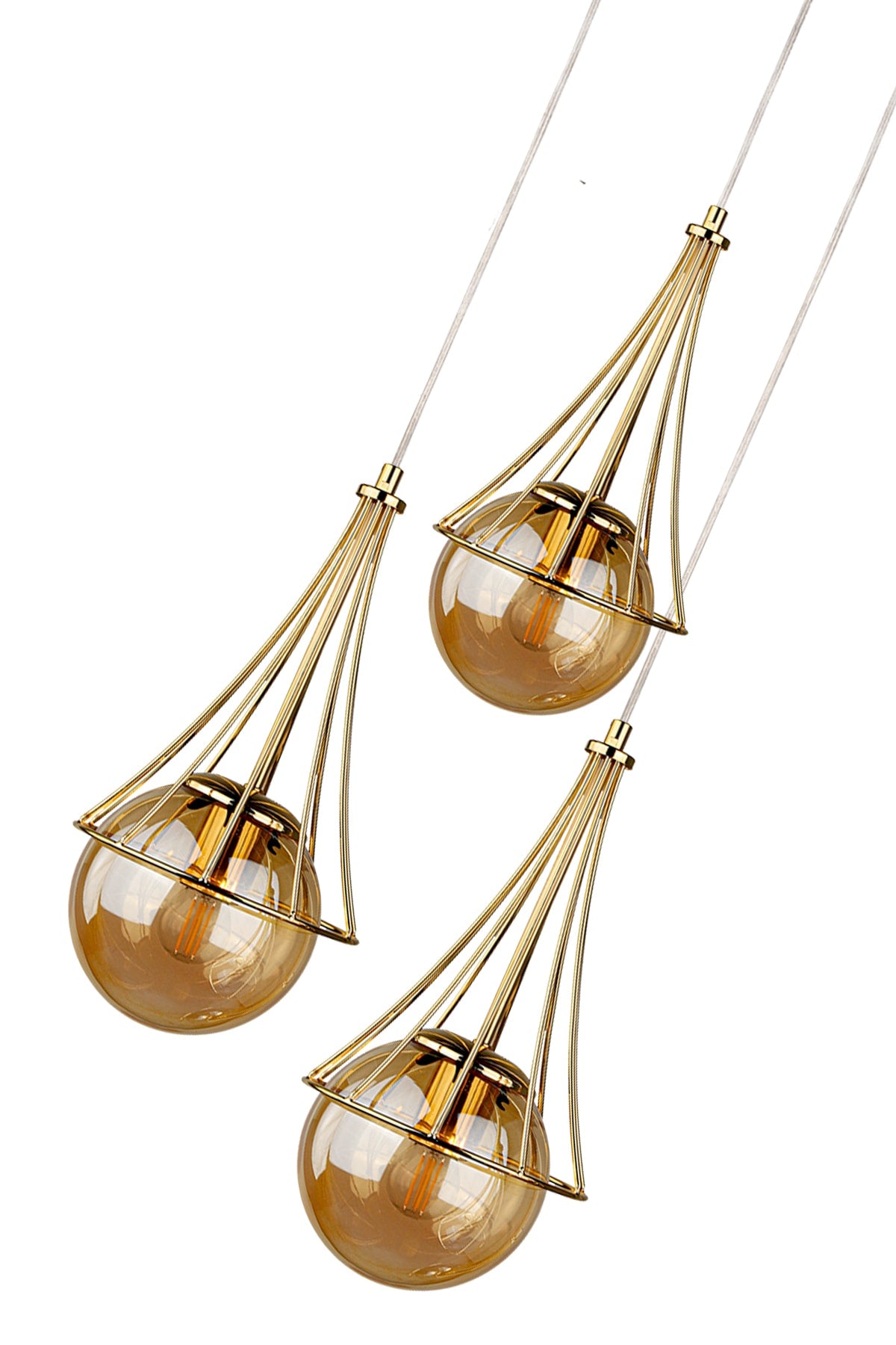 Lapis 3. Kronleuchter Gold-Honig-Glop-Glas