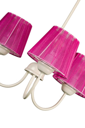 Ova 3. Kronleuchter Weiß Fuchsia Hut