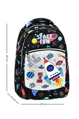 3-pack Elementary School Space Patterned, Waterproof School Bag with Food and Pencil Holder for Boys