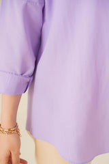 Oversize Basic Shirt Lilac - Swordslife
