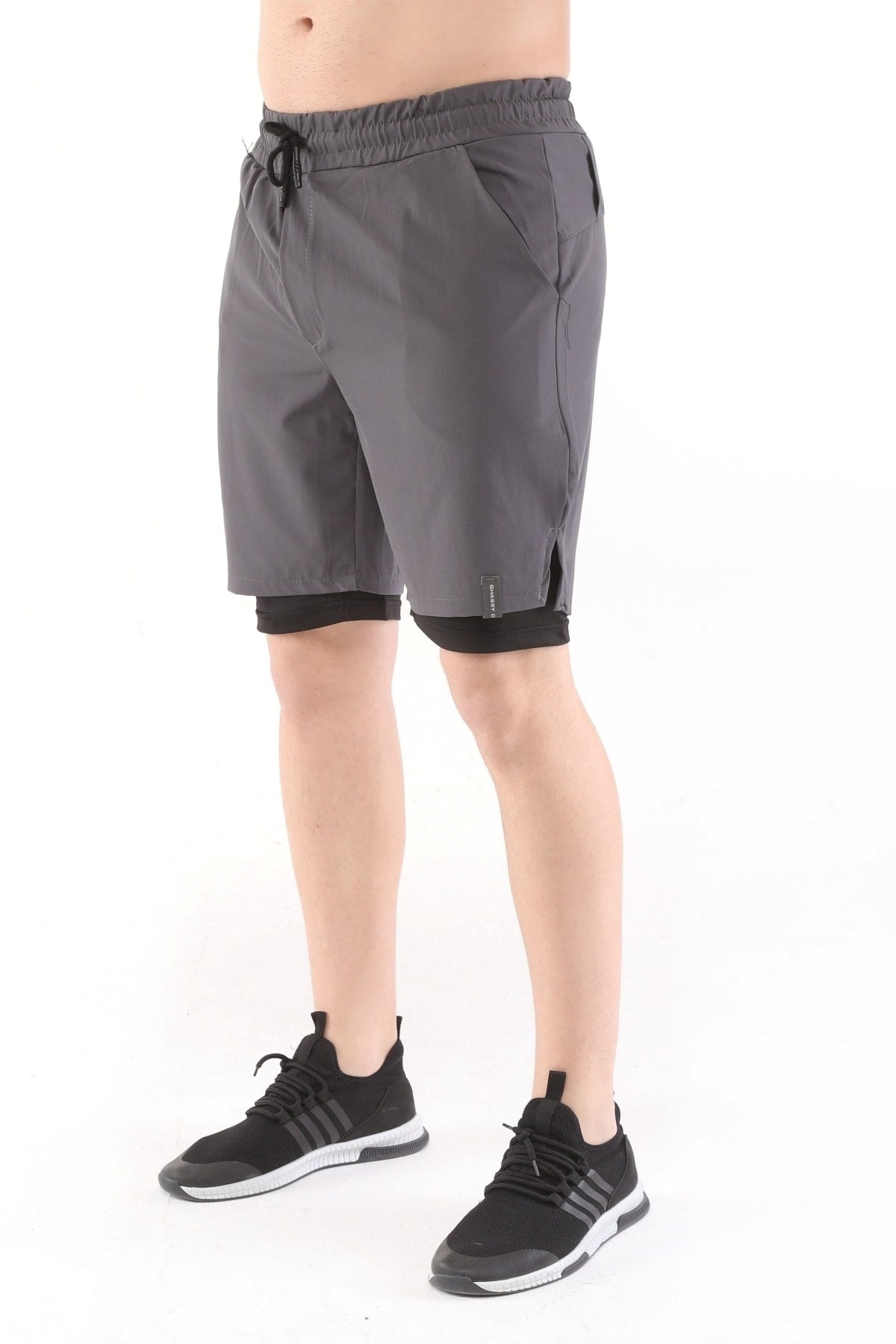 Herren Laufhose Schnelltrocknend Micropoly Training Turf Fitness Kurze Strumpfhosen Outdoor Shorts