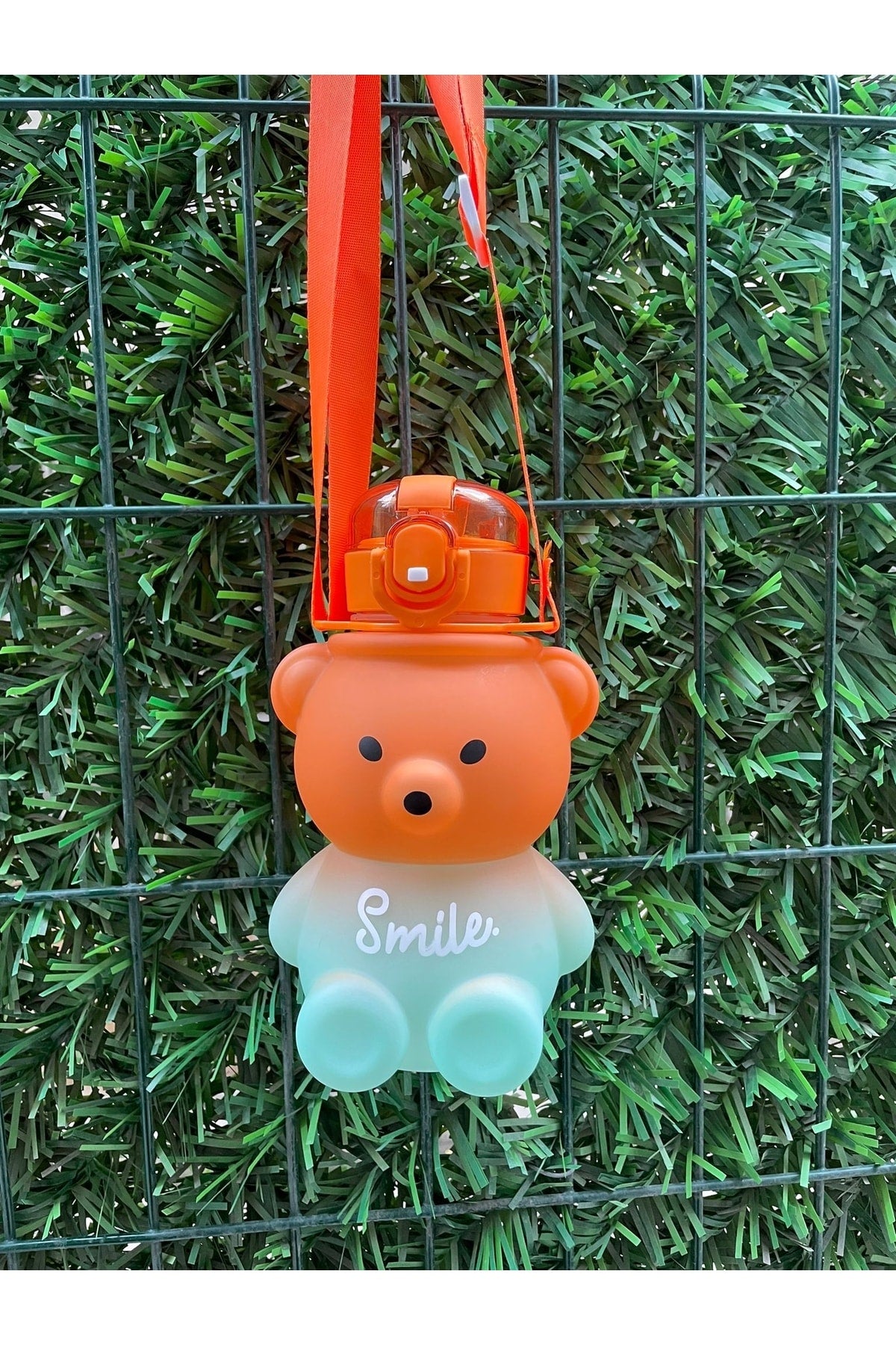 800 Ml Smile Teddy Bear Model Water Flask Water Bottle Drinker Bpa Free Drinker Kids School Water Bottle