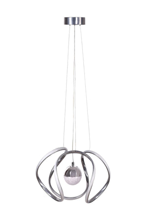 Bretzel Led Chandelier Silver