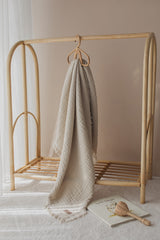 Beige Muslin 4-Ply Muslin Baby & Kids Muslin Blanket 100% Cotton 110x110cm