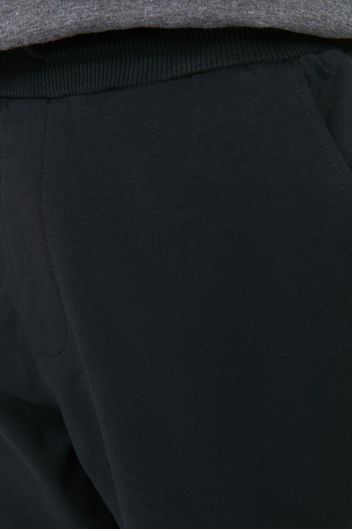 Black Men'S Basic Regular/Normal Fit Rubber Leg Sweatpants Tmnss20Ea0053