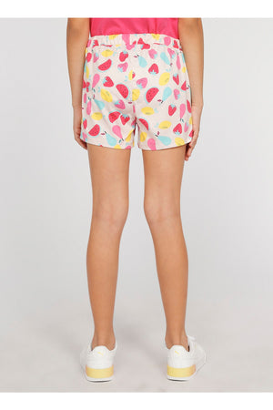 Limon Demi-M D1 Rosa Mini-Shorts für Mädchen mit Muster