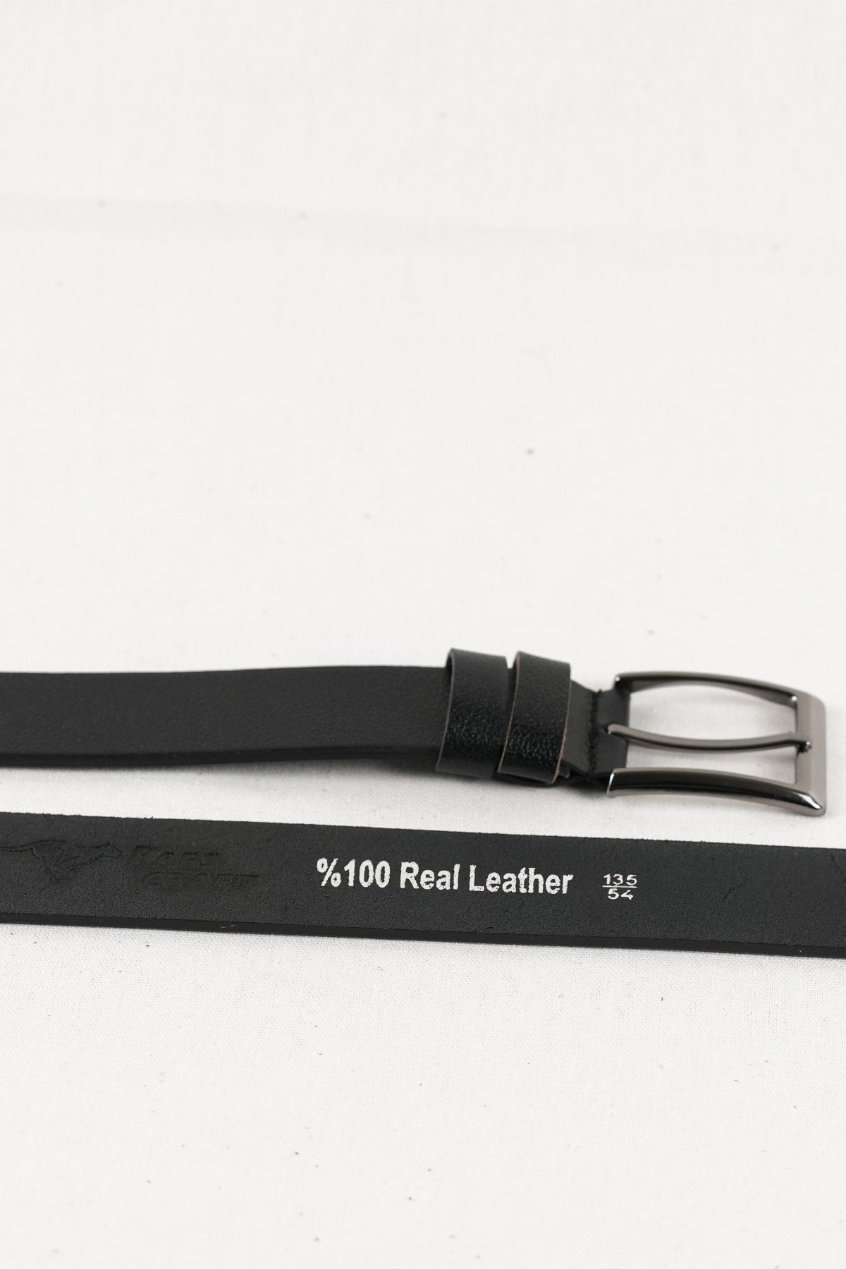 Genuine Buffalo Leather Men's Belt 3,5 Cm Black Classic Fabric Trouser Belt