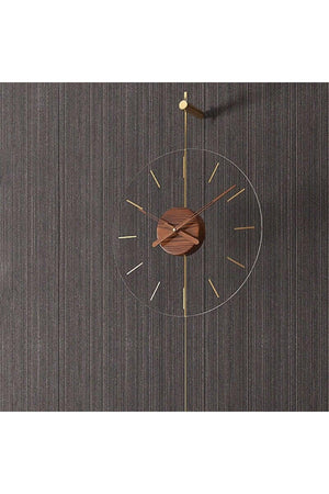 Gravity 40 Cm Gold, Modern Metal And Glass Design Wall Clock - Swordslife